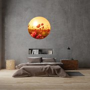 PIPPER. Textil kör alakú falmatrica "Virágok" Méret: 60cm