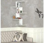 Sarki fali polc CANIKO 109x51,5 cm fehér