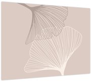 Kép - Bézs színű levelek N⁰2 (70x50 cm)