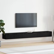 Fali szekrények 2 db Fekete tölgy 102x30x20 cm Szerelt fa