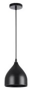 Csillár zsinóron COMO 1xE27/60W/230V átm. 17 cm fekete