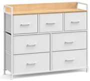 KIRA fiókos komód fehér/barna színben