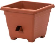 Plastia Bergamot önöntöző virágtartó 25 x 25 cm világosbarna, 25 x 25 cm