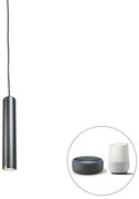 Okos dizájn lógólámpa fekete, WiFi-s GU10 izzóval - Tuba Small