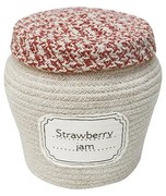 Krémszínű textil játéktároló kosár ø 20x23 cm Jam Jar – Lorena Canals