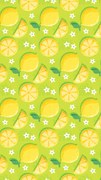 Strandtörölköző LEMONS 100x180 cm zöld, 100% mikroszálas