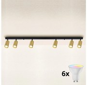 Brilagi - LED dimmelhető spotlámpa SELE GOLDEN 6xGU10/6,5W/230V fekete/arany