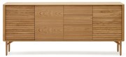 Natúr színű alacsony komód tölgyfa dekorral 200x86 cm Lenon – Kave Home