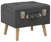 sötétszürke kárpitozott tárolóülőke 40 cm