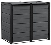 Kerti tároló Keter Hide Away 2x 120 l-es kukákhoz, szürke