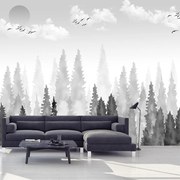 Fotótapéta - Akvarell erdő (147x102 cm)