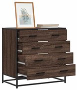 barna tölgy szerelt fa fiókos szekrény 70x41x70 cm