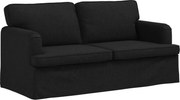 vidaXL Kanapé Fekete 142 x 80 x 85 cm szövet