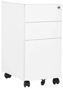 fehér acél mobil iratszekrény 30 x 45 x 59 cm