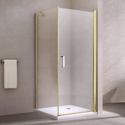 Rubio || Gold zuhanykabin 80x80, 195cm, 6mm, NANO