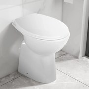 Fehér kerámia perem nélküli WC 7 cm extra magasság Soft Close