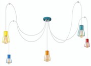 Csillár zsinóron TUBE 5xE27/20W/230V pók