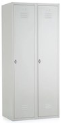 Fém szekrény, 80 x 50 x 180 cm, csavaros zár, világosszürke - ral 7035