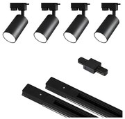 Spotlámpa sínrendszerrel 4xGU10/25W/230V 2 m fekete