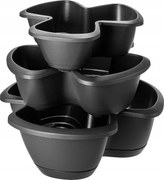 Virágtartó Kaspó Herbárium Lépcsőzetes Antracit