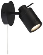 SEARCHLIGHT-6601BK SAMSON Fekete Színű Fürdőszoba Fali Lámpa 1XGU10 50W IP44