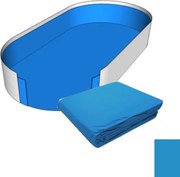 Medence belső fólia, Azuro Lagoon, kék, 5,5 x 3,7 x 1,2 m, UV álló, 0,50 mm, ovális fémpalástos medencéhez