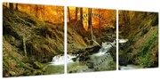 Kép - Erdő (órával) (90x30 cm)