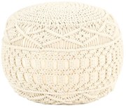 kézzel készült makramé pamutpuff 45 x 30 cm