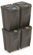PROSPERPLAST SORTIBOX hulladékgyűjtő tartályok készlete, 4x35l