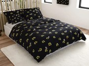 Mikroszálas ágyneműhuzat FOUR LEAF CLOVER fekete Ágyneműhuzat mérete: 70 x 90 cm | 140 x 200 cm