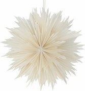 Ice akasztós papírcsillag dekoráció, 50 cm, fehér