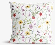 Goldea dekoratív párnahuzat - színes tavaszi virágok 45 x 45 cm