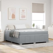 Ágykeret matracmal Világosszürke 180 x 200 cm szövet