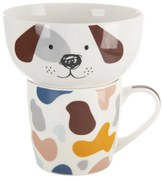 Orion porcelán bögre tállal Dog, 0,35 l