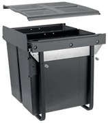 Hulladékgyűjtő GTV Practi Eco 600, szelektív, frontkihúzású, lágy záródás, 2*34 L edénnyel, fedéllel