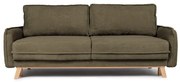 Zöld kordbársony kinyitható kanapé 218 cm Tori – Bonami Selection