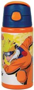 Naruto Fire Orange alumínium szívószálas kulacs akasztóval 500 ml