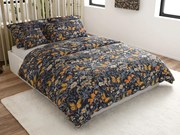 Mikroszálas ágyneműhuzat BUTTERFLY GARDEN kék-szürke Ágyneműhuzat mérete: 2 db 70 x 90 cm | 200 x 220 cm