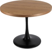 Étkezőasztal 100 cm arany tölgy / fekete színkombinációban – LINO