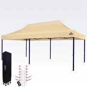 Vízálló Party Sátor 3x6m – Gondtalan Ünneplés 16,5m² Tető alatt - 3 oldalfal nélkül - Bézs