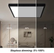Brilagi-LED Fényerőszabályozható fürdőszobai lámpa FRAME SMART LED/50W/230V IP44 fekete+távirányító