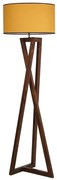 Mustársárga-barna állólámpa textil búrával (magasság 149 cm) Maçka – Opviq lights