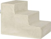 Lépcső kutyáknak és macskáknak 3 lépcsőfok puha bézs