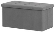 Szürke Kordbársony Tárolós Puff. TAB-472 GREY6