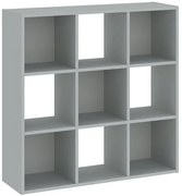 Könyvespolc 9 Rekeszes Szürke Színben CATCHY 91 cm