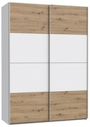 Gardróbszekrény KARO 150x210 cm fehér/artisan tölgy