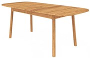 Natúr színű tölgyfa bővíthető étkezőasztal 100x180 cm Twig – The Beds