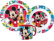 Disney Mickey Better Together étkészlet, micro műanyag szett bögrével 265 ml