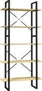 vidaXL ötszintes fenyőfa könyvszekrény 80 x 30 x 175 cm