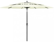 3 szintes homokszínű napernyő alumíniumrúddal 3 m